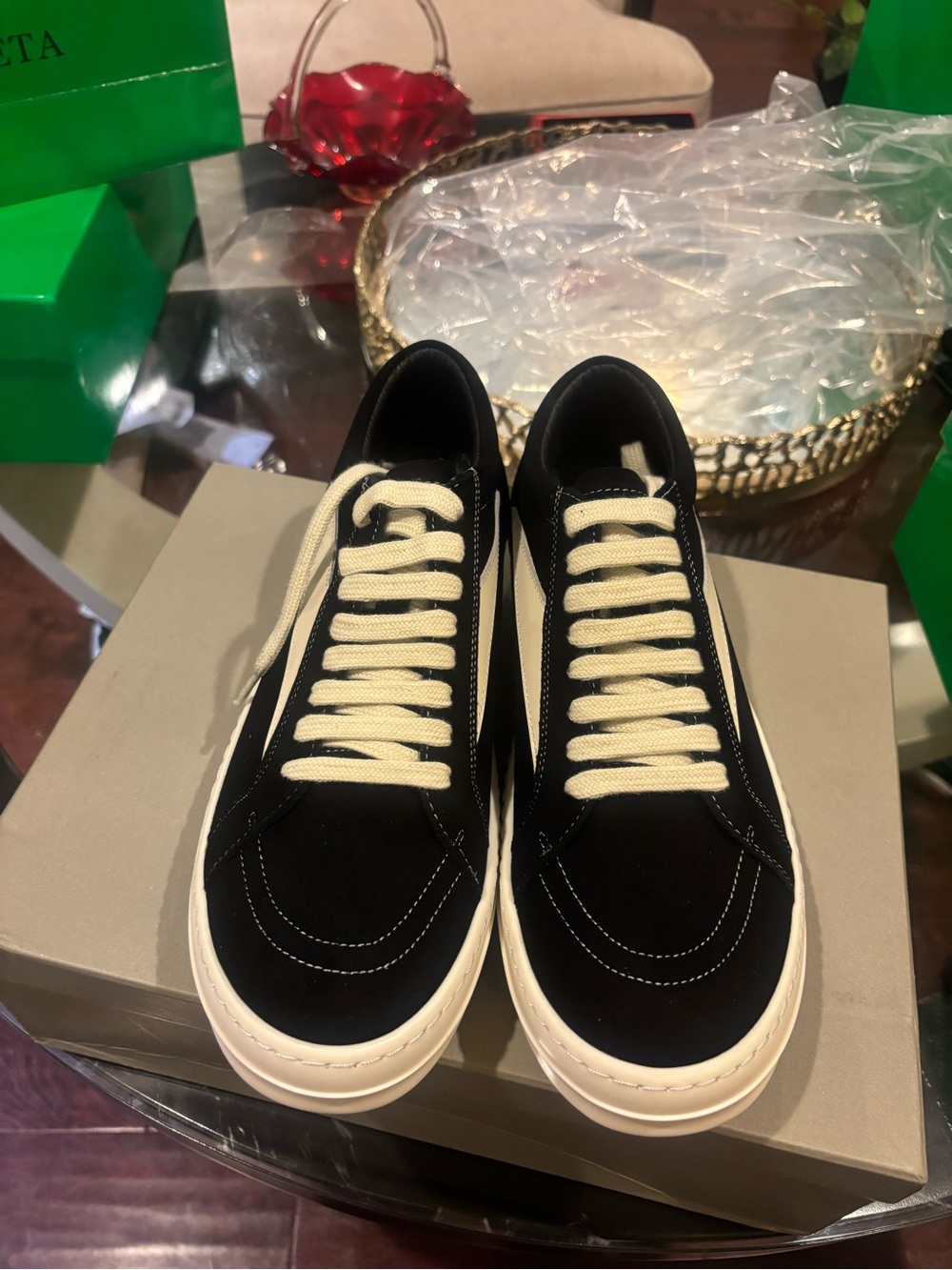 Black Rick Owen’s Suede Vans